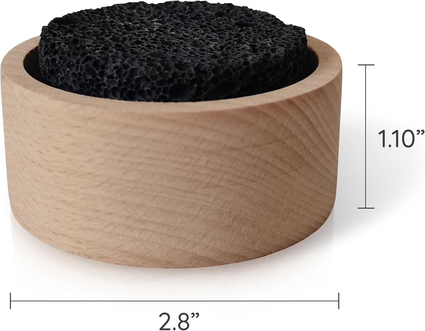 Lava Stone Diffuser for Sauna, Office, Bedroom, Bathroom - Natural Beechwood Base, Lava Rock Absorbs Essential Oils - Natural Aromatherapy