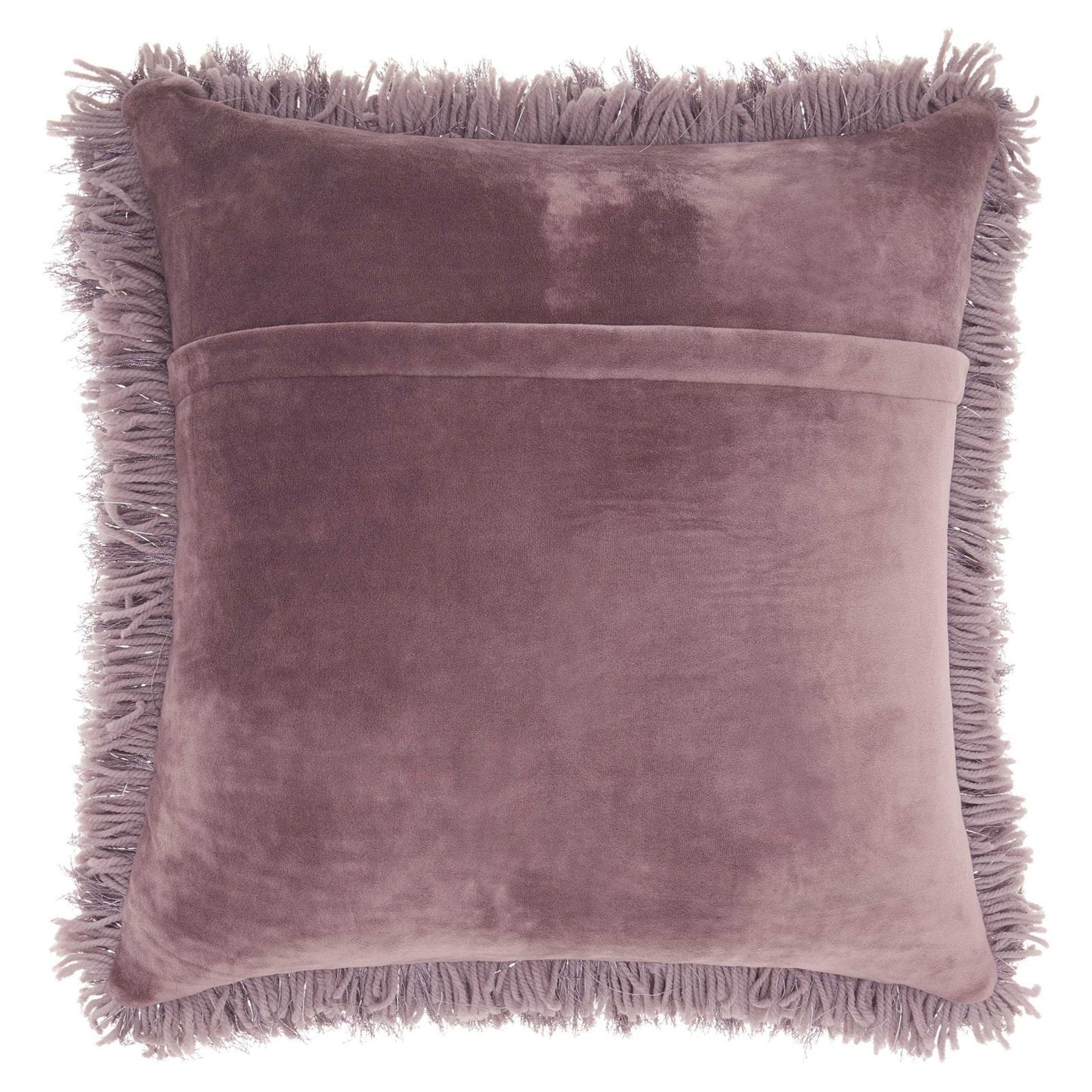 Yarn Shimmer Shag Decorative Throw Pillow, 17" X 17", Light Grey