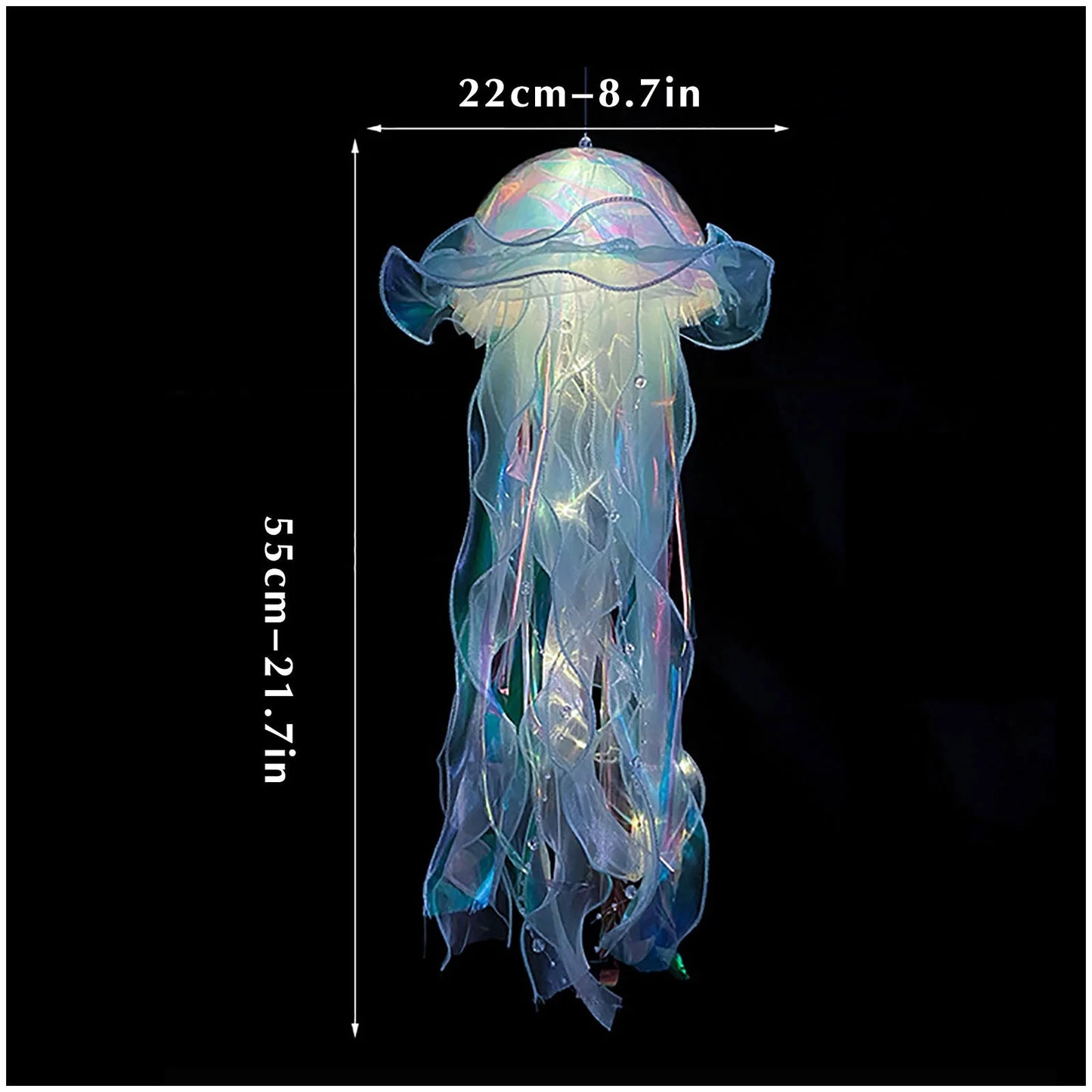 Creative Jellyfish Shape Lamp, Luminous Jellyfish Shape Hanging Decor, Creative Night Light Bedside Atmosphere Lamp for Home Kids Ocean Birthday Decor