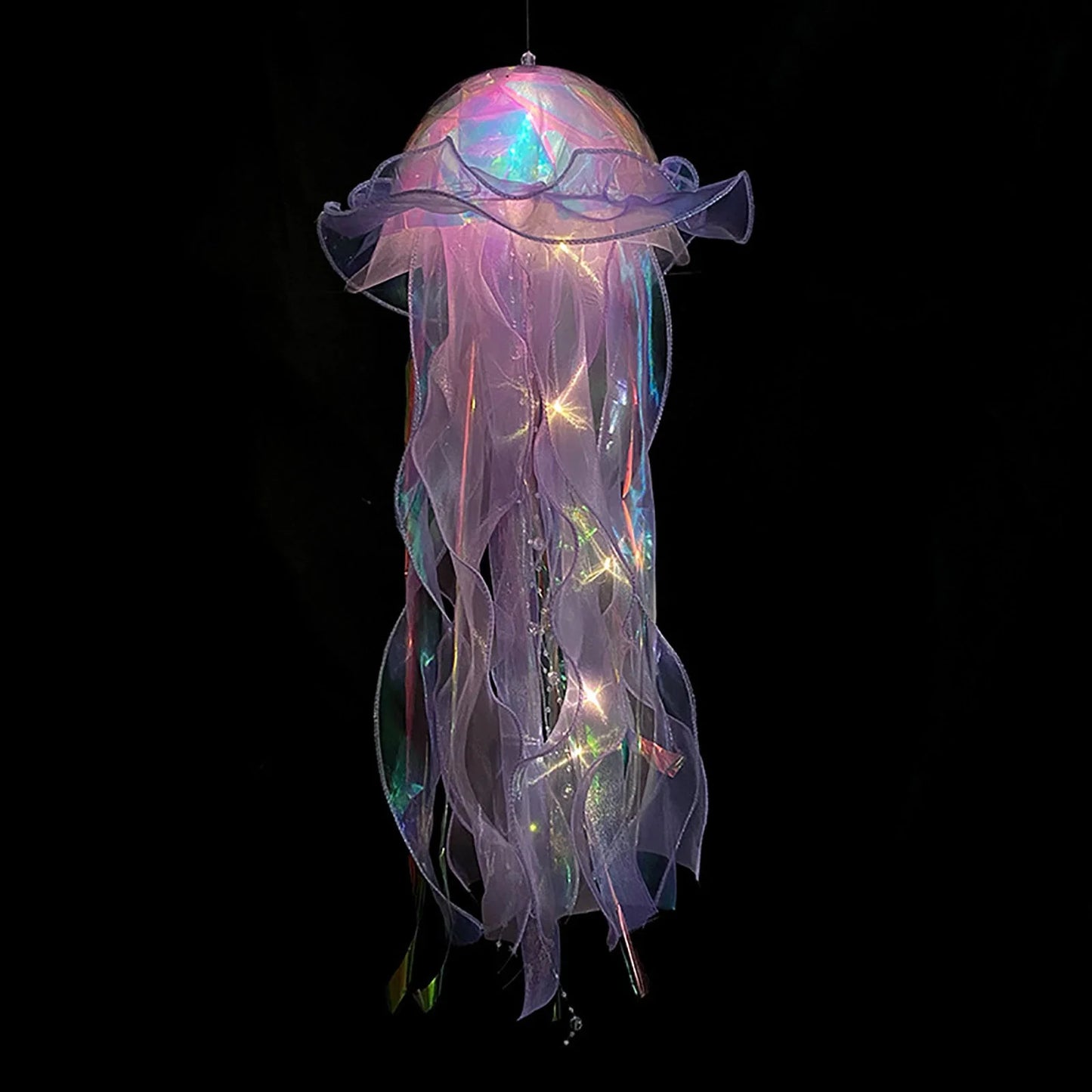 Creative Jellyfish Shape Lamp, Luminous Jellyfish Shape Hanging Decor, Creative Night Light Bedside Atmosphere Lamp for Home Kids Ocean Birthday Decor