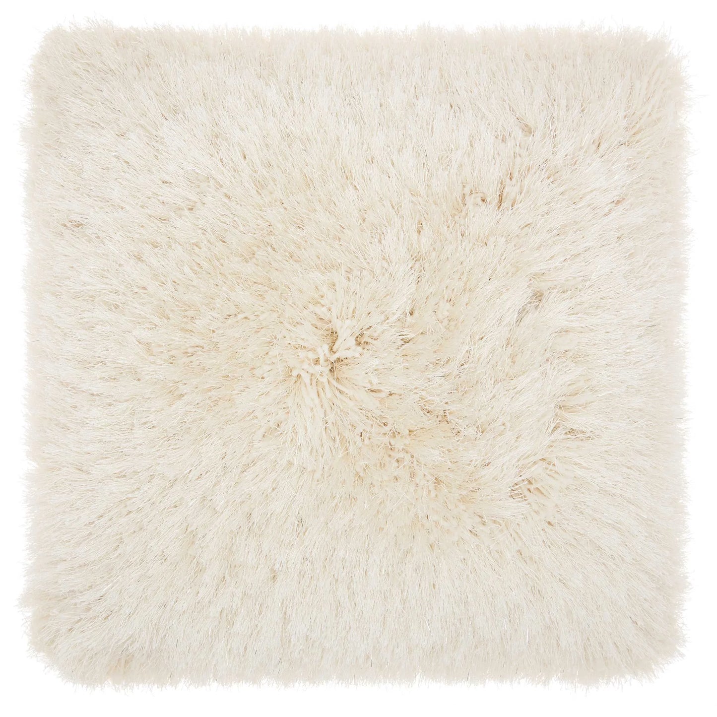 17” X 17” Yarn Shimmer Cream Polyester Decorative Throw Pillow, Removable Cover