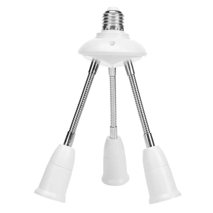E27 Splitter 2/3/4/5 Heads Lamp Base Adjustable LED Light Bulb Holder Adapter Converter Socket 