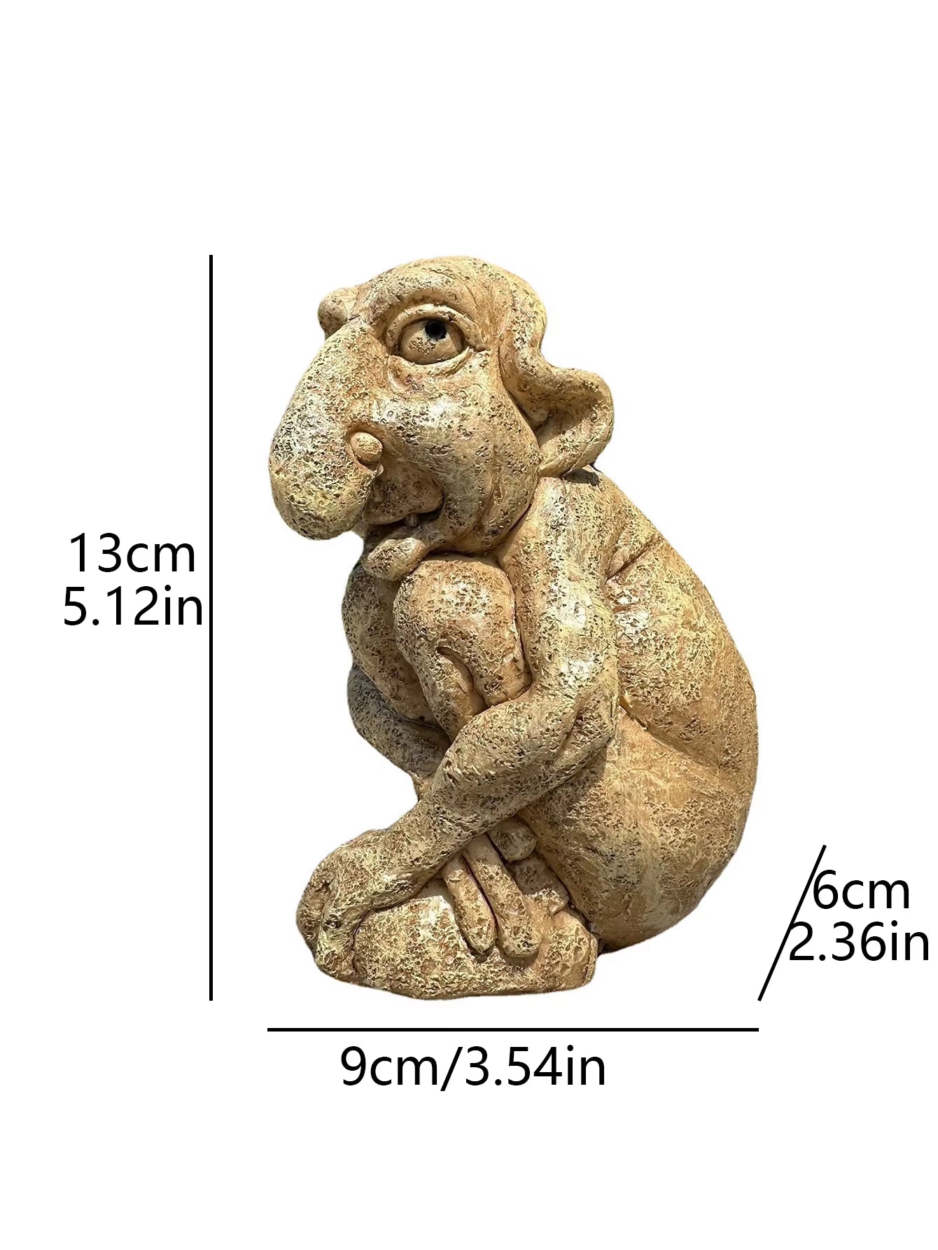 1Pc Gothic Troll Sculpture Cast Stone Gothic Troll Sculpture Stone Statue Statue Garden Ornament