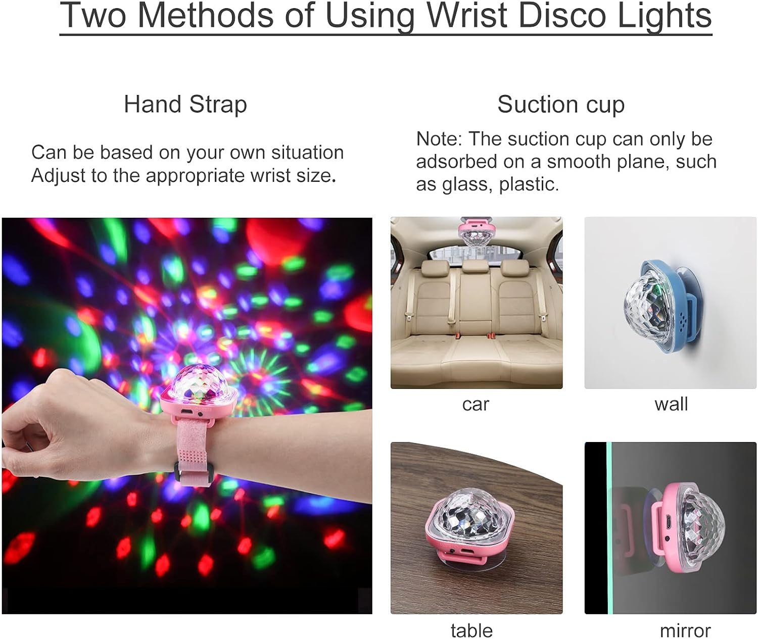 Disco Balls Mini Disco Ball Light, Mirror Ball USB Disco Light, Battery Disco Ball Lamps, Light up Bracelet Kids Dance Light, Portable Disco Lights Car Disco Ball, Disco Ball Lights Parties