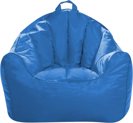 Structured Comfy Seat for Playrooms and Bedrooms, Large Bean Bag Chair, Malibu Lounge, Royal Blue
