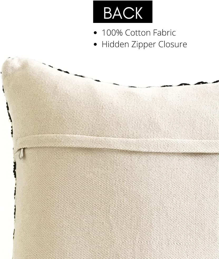 Kilim Pillow Cover 18X18 Boho Throw Pillow Bohemian Throw Pillows Boho Room Decor Boho Pillows Indie Decor Indie Pillow Covers Kilim Throw Pillow Black Beige