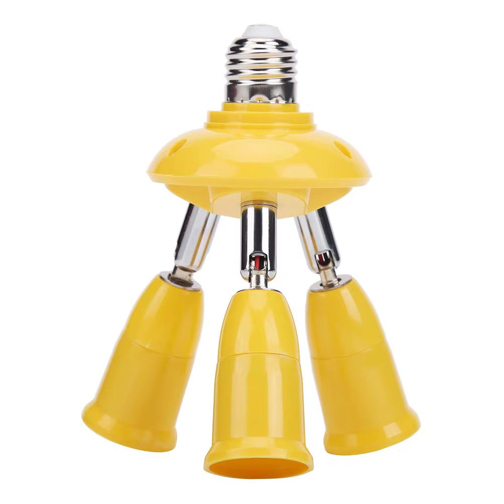 E27 Splitter 2/3/4/5 Heads Lamp Base Adjustable LED Light Bulb Holder Adapter Converter Socket 