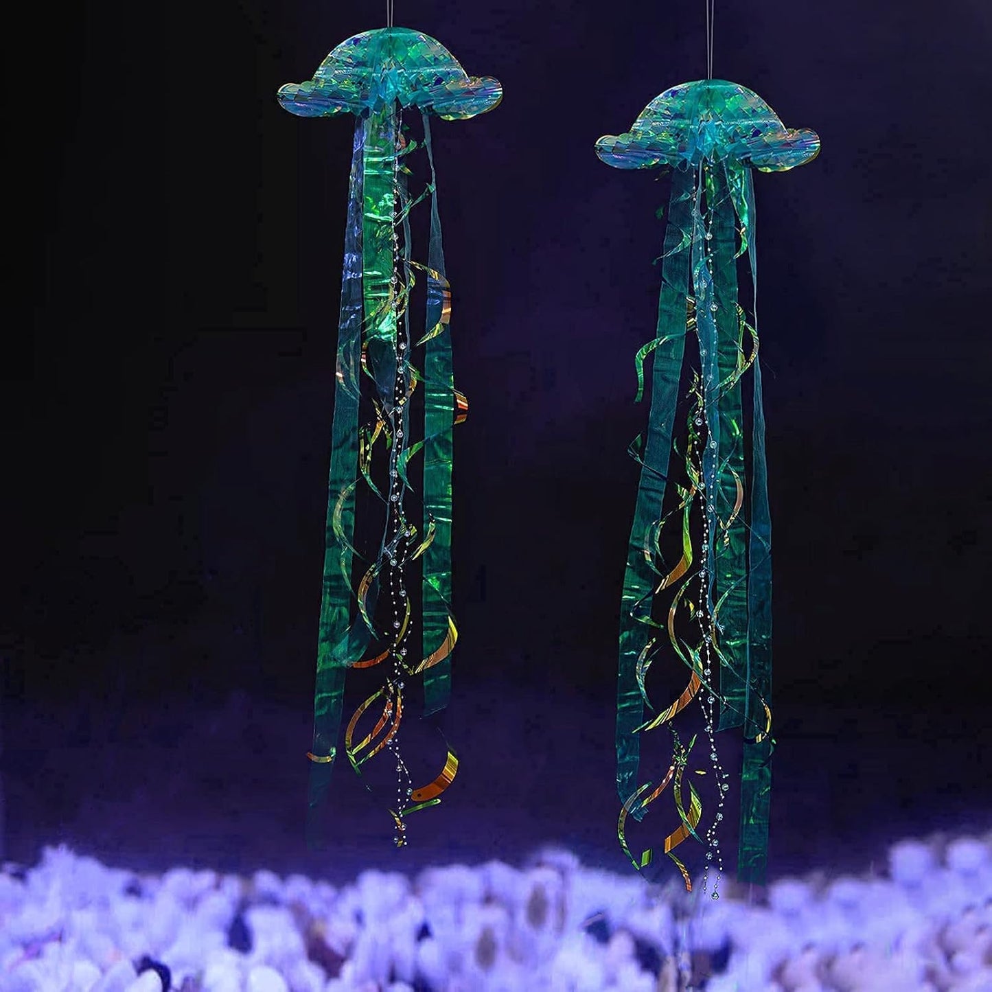 Ocean Blue Jellyfish Decor under the Sea Party Decoration Little Mermaid Theme Birthday Decorations Ocean Theme Décor Hanging Jelly Fish Lanterns Bridal Baby Shower Wedding Party Supply
