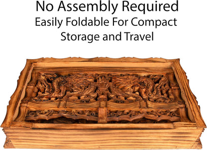 Small Altar Table, Meditation Table Altar, Small Puja Table, Meditation Altar Wood Wiccan Buddhist, Tea Japanese, Low Side Dragon (Large)