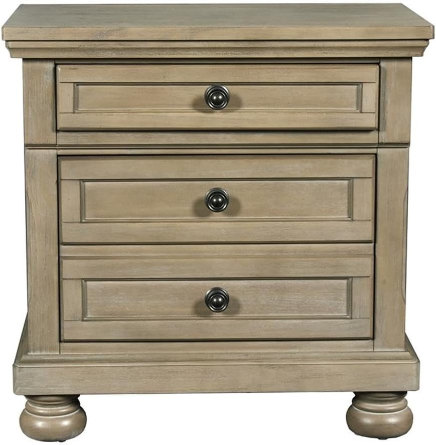 Allegra Nightstand, Pewter