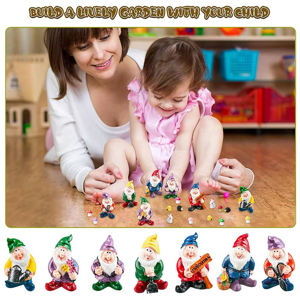 Gnome Yard Fairy Garden Decoration Outdoor Miniatures Decorative Figures Flower Pots Kawaii Room Home Decor Accessories