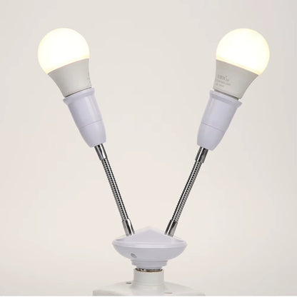 E27 Splitter 2/3/4/5 Heads Lamp Base Adjustable LED Light Bulb Holder Adapter Converter Socket 