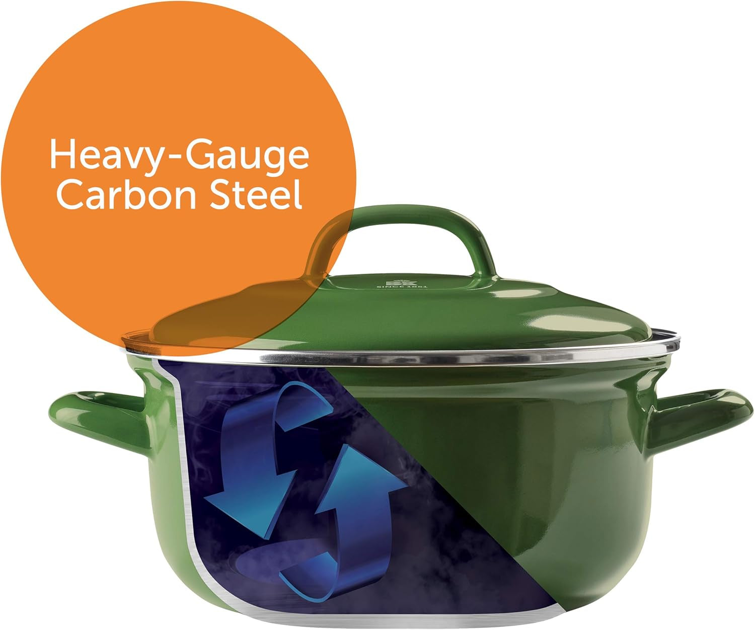 Carbon Steel Mini Dutch Oven, 2-Cup, Green (CC003133-001)
