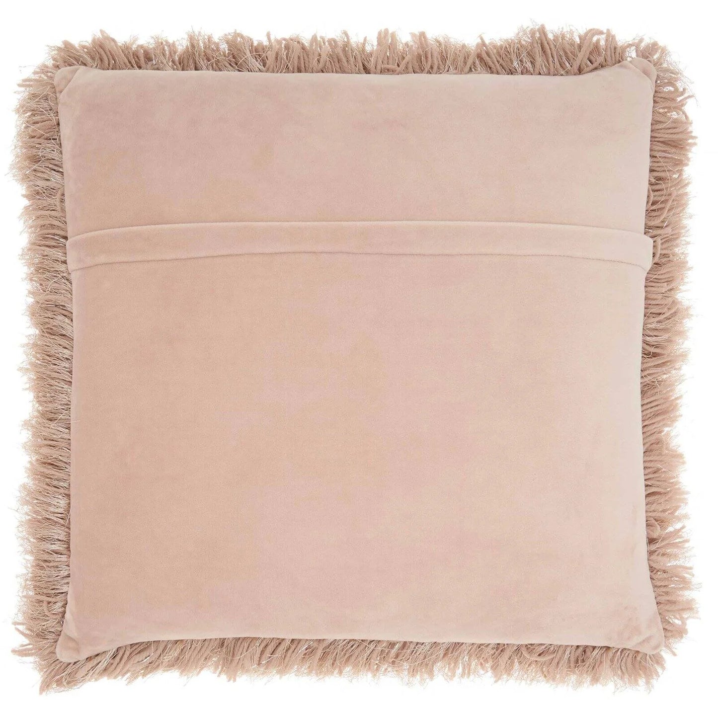 Yarn Shimmer Shag Decorative Throw Pillow, 17" X 17", Light Grey