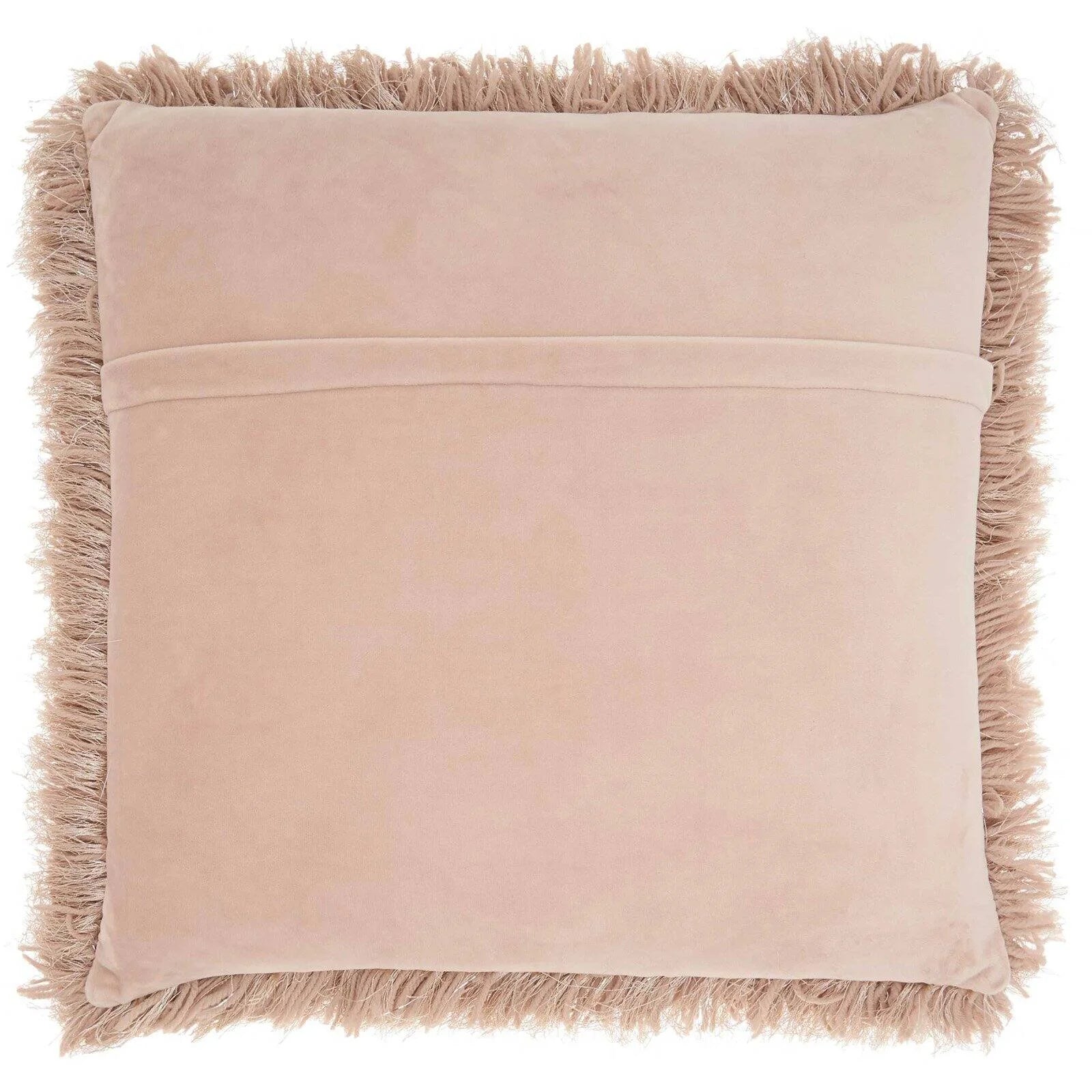 Yarn Shimmer Shag Decorative Throw Pillow, 17" X 17", Light Grey