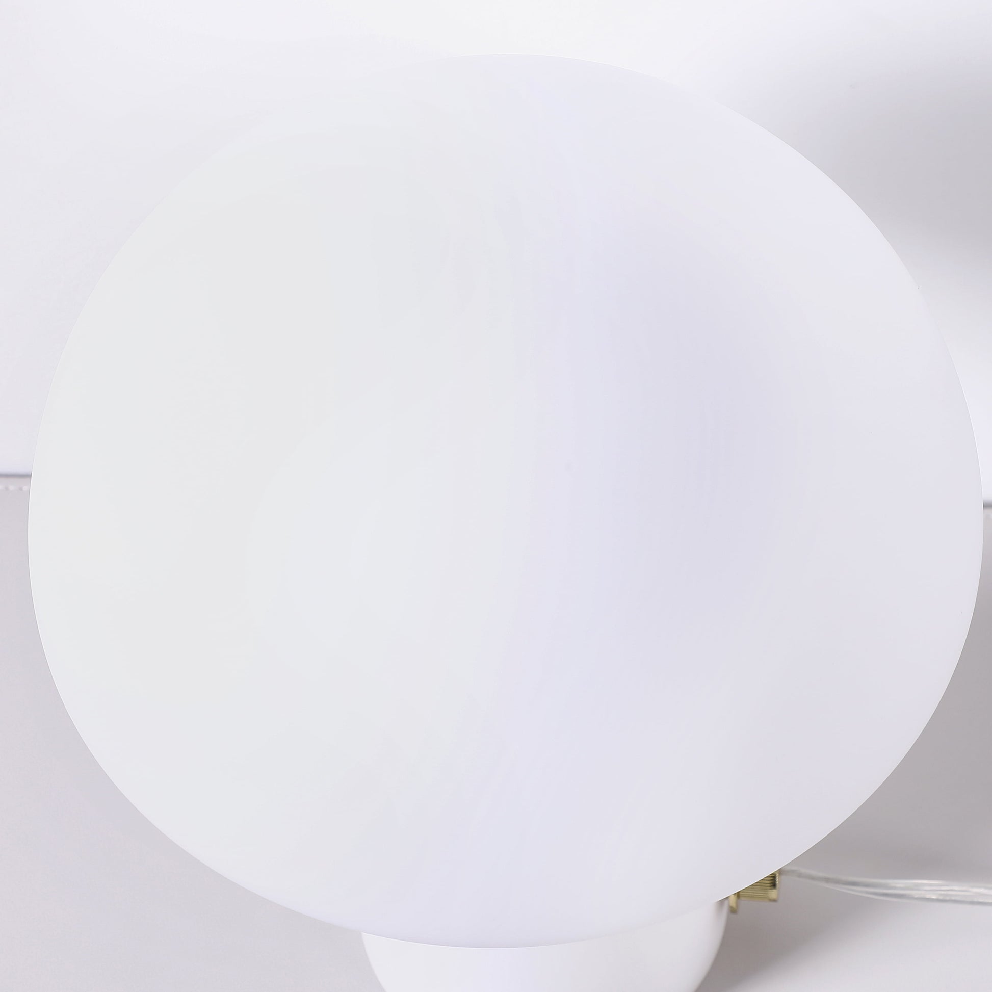 Novelty Glass Mushroom Lamp, Off-White Matte, 12" H, Plug-In