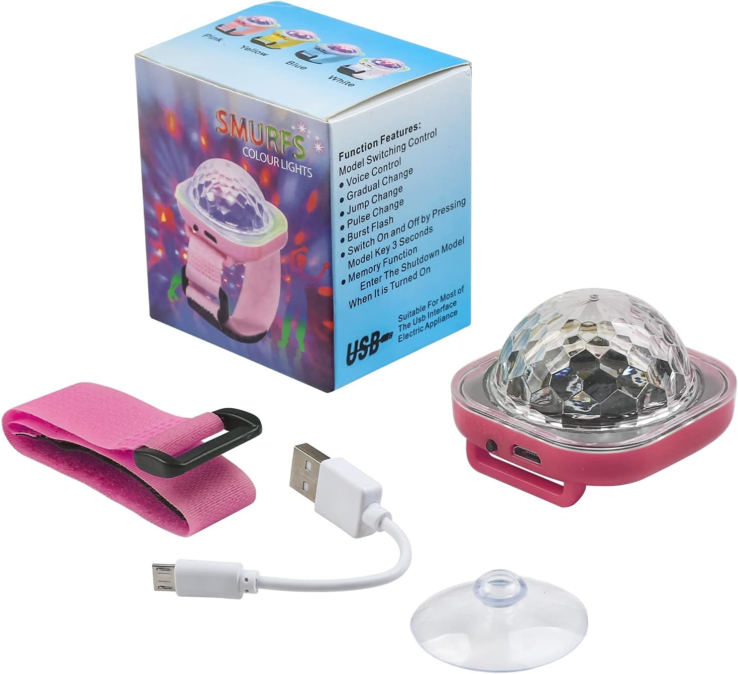 Disco Balls Mini Disco Ball Light, Mirror Ball USB Disco Light, Battery Disco Ball Lamps, Light up Bracelet Kids Dance Light, Portable Disco Lights Car Disco Ball, Disco Ball Lights Parties