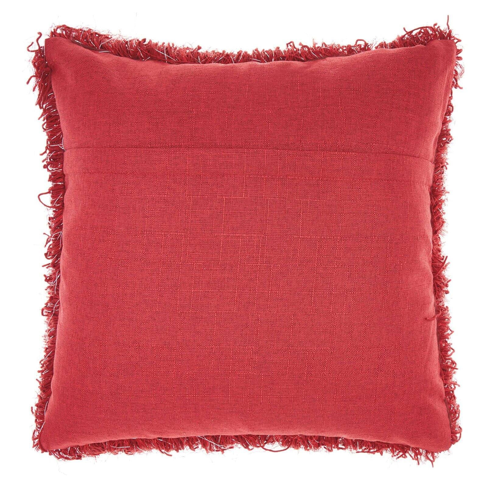 Yarn Shimmer Shag Decorative Throw Pillow, 17" X 17", Light Grey