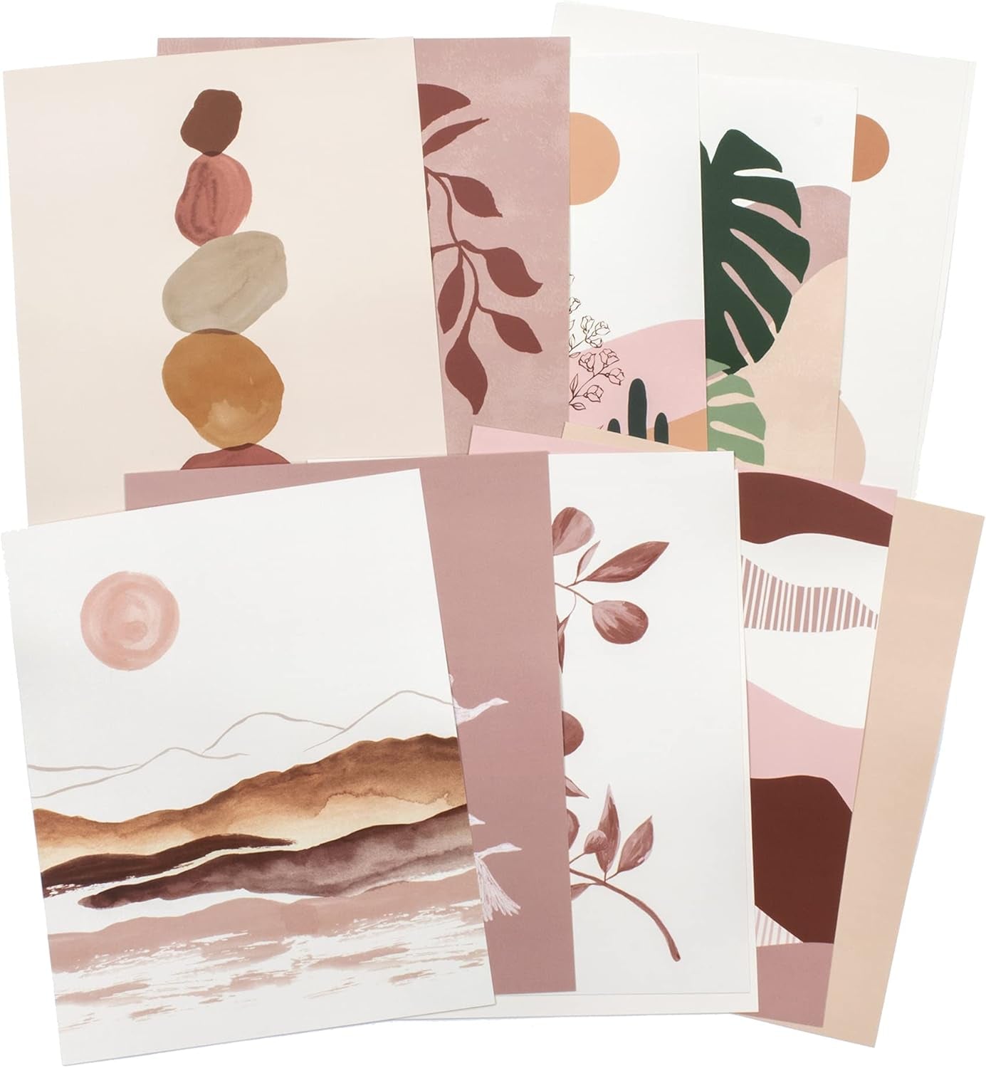 Boho Wall Art Prints Southwestern Art Wall Decor 8X10 12 Set, Neutral Aesthetic Wall Collage Kit, Modern Wall Art Desert Bedroom Posters,