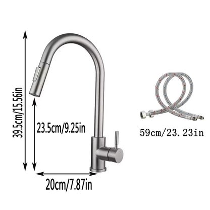 G1/2 Kitchen Faucet Black Surface Water Faucet Kitchen Sink Faucet Pull-Out Kitchen Faucet Single Hole Tap