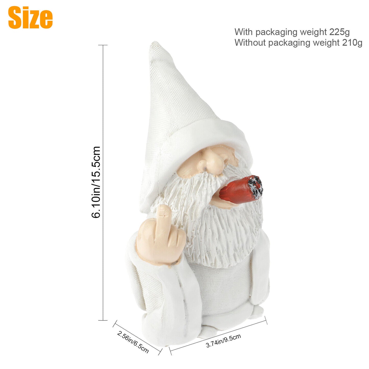 New Smoking Wizard Big Tongue Gnome Naughty Garden Statue for Home Lawn Ornament