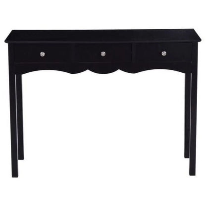 Console Table Hall Table Side Table Desk Accent Table 3 Drawers Entryway Black