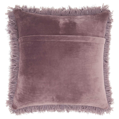 Yarn Shimmer Shag Decorative Throw Pillow, 17" X 17", Light Grey