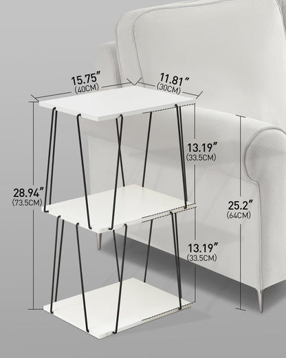 Tall Side Table, Small End Table, 29 Inch High Accent Table, Bedside Table Fo...