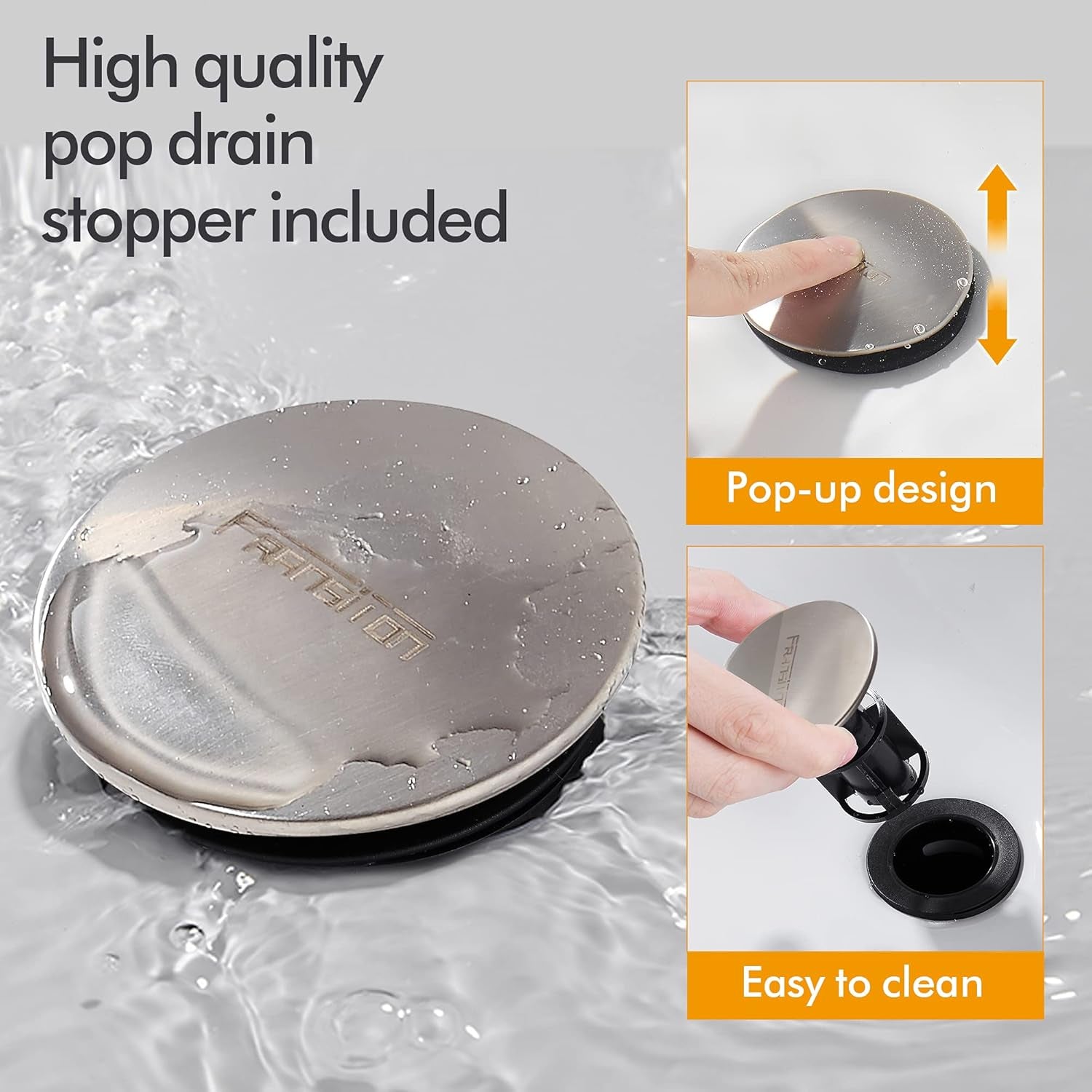 8 Inch 2 Handles 3 Holes Antique Bathroom Faucet Widespread Bathroom Sink Faucet Pop up Drain with Overflow Lavatory Faucet Vintage Bathroom Faucet