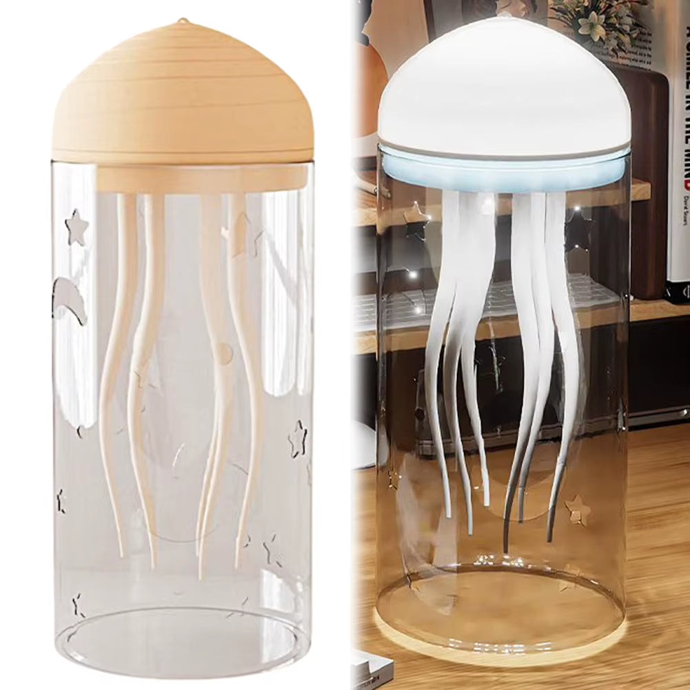Rotating Jellyfish Night Light Jellyfish Nightlight Type-C Charging Jellyfish Bedside Lamp Creative Sleeping Light for Desktop