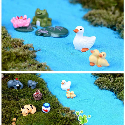Pig Cow Frog Figurines Decorative Flower Pots Glass Succulents Decoration Home Accessories Cute Room Decor Garden Statue
