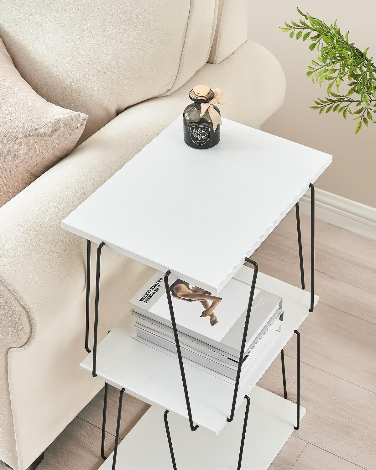 Tall Side Table, Small End Table, 29 Inch High Accent Table, Bedside Table Fo...