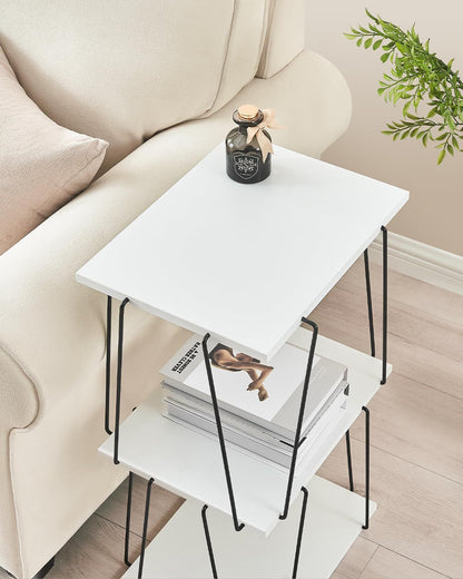 Tall Side Table, Small End Table, 29 Inch High Accent Table, Bedside Table Fo...