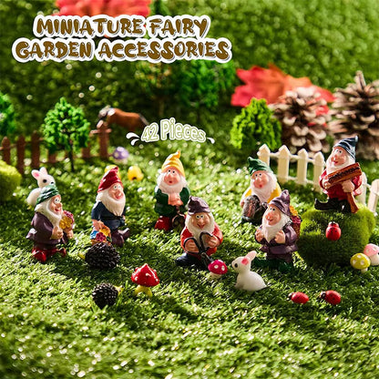 Gnome Yard Fairy Garden Decoration Outdoor Miniatures Decorative Figures Flower Pots Kawaii Room Home Decor Accessories