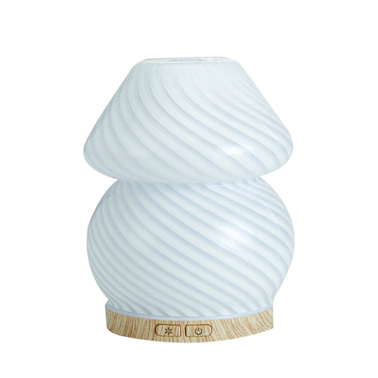 150Ml Cool Mist Mini Swirl Lamp Ultrasonic Diffuser Mushroom, White