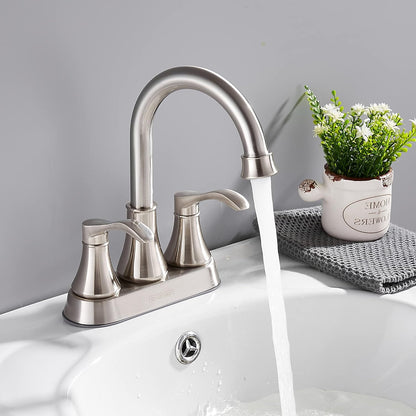 8 Inch 2 Handles 3 Holes Antique Bathroom Faucet Widespread Bathroom Sink Faucet Pop up Drain with Overflow Lavatory Faucet Vintage Bathroom Faucet