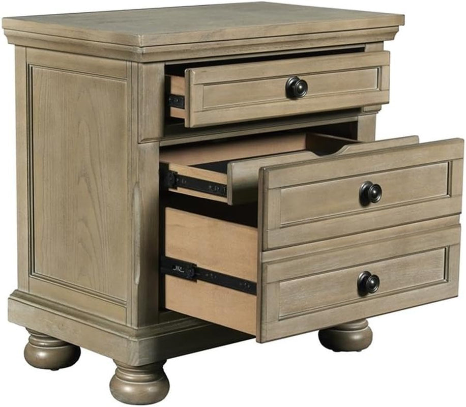 Allegra Nightstand, Pewter