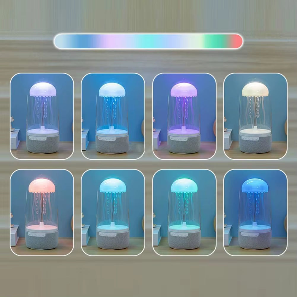 Jellyfish Lamp,With Bluetooth Speaker Dancing Jellyfish Lamp,7Color Atmosphere Jellyfish Desk Lamp,Rechargeable Mood Night Light
