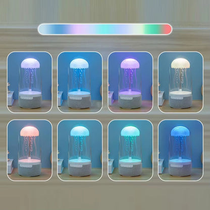 Jellyfish Lamp,With Bluetooth Speaker Dancing Jellyfish Lamp,7Color Atmosphere Jellyfish Desk Lamp,Rechargeable Mood Night Light