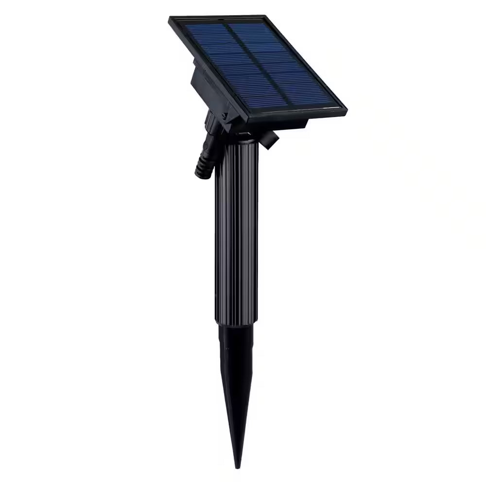 Solar Oil Rubbed Bronze Outdoor Integrated LED Mushroom Landscape Path Light with Remote Solar Panel (2-Pack)