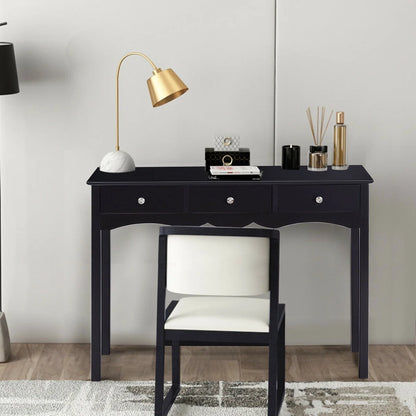 Console Table Hall Table Side Table Desk Accent Table 3 Drawers Entryway Black