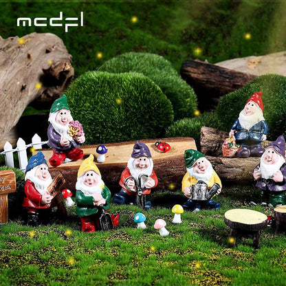 Gnome Yard Fairy Garden Decoration Outdoor Miniatures Decorative Figures Flower Pots Kawaii Room Home Decor Accessories