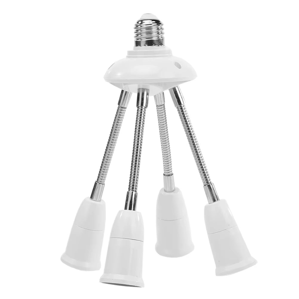 E27 Splitter 2/3/4/5 Heads Lamp Base Adjustable LED Light Bulb Holder Adapter Converter Socket 