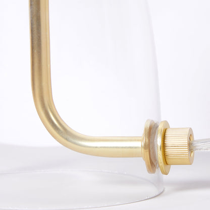 Novelty Glass Mushroom Lamp, Clear, 12" H, Plug-In