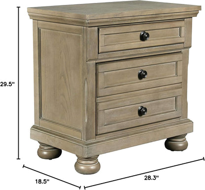 Allegra Nightstand, Pewter