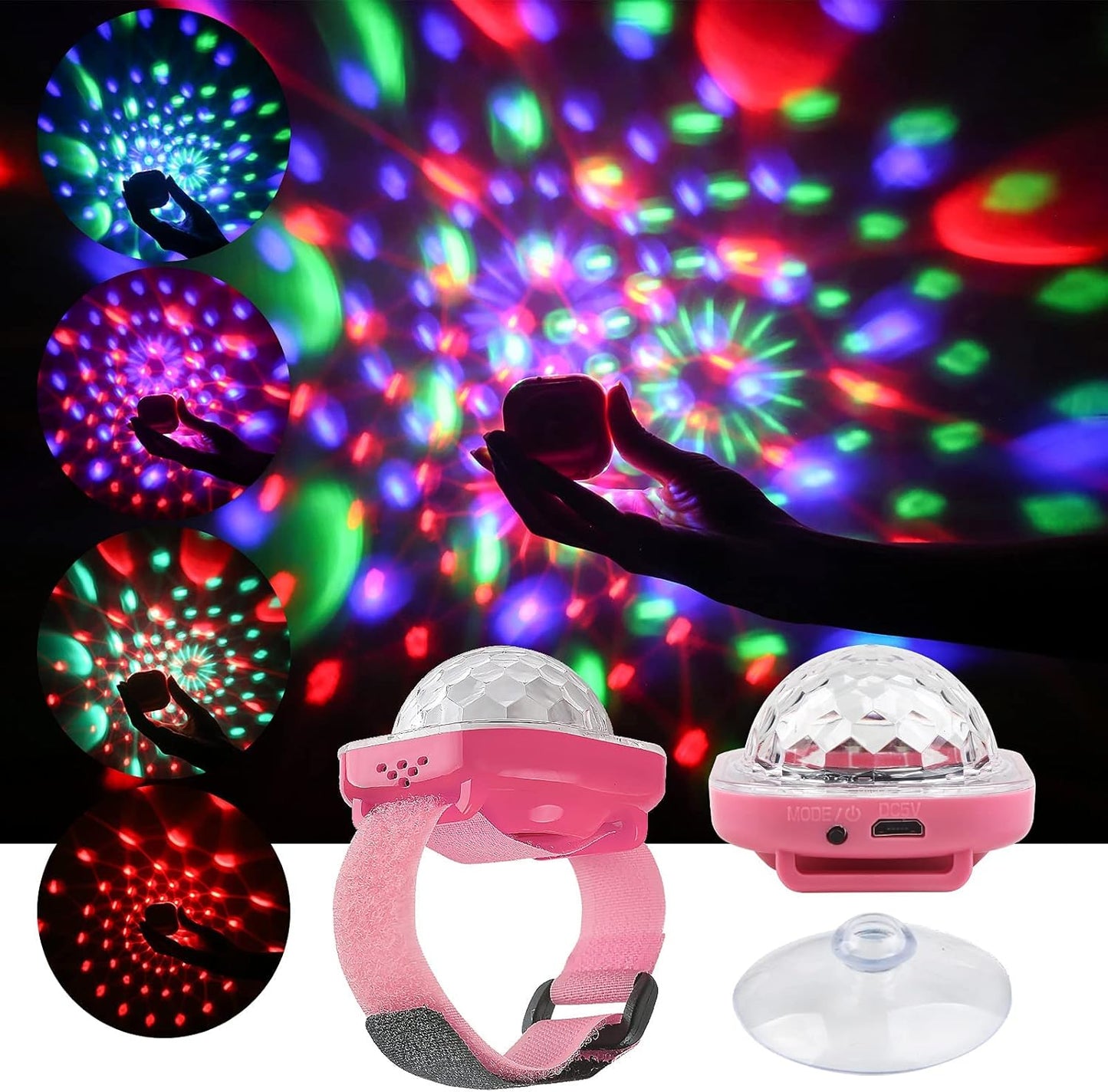 Disco Balls Mini Disco Ball Light, Mirror Ball USB Disco Light, Battery Disco Ball Lamps, Light up Bracelet Kids Dance Light, Portable Disco Lights Car Disco Ball, Disco Ball Lights Parties