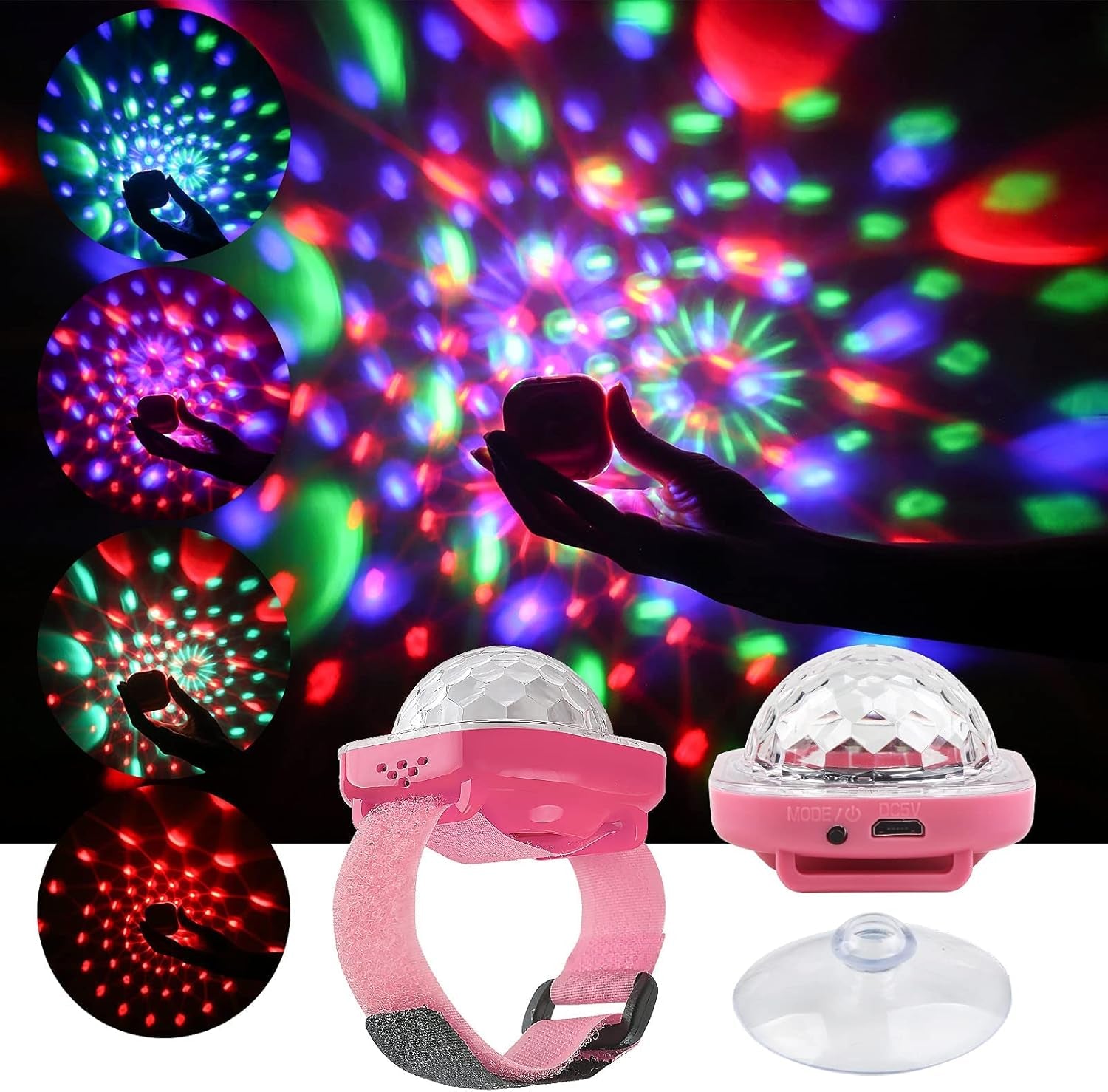 Disco Balls Mini Disco Ball Light, Mirror Ball USB Disco Light, Battery Disco Ball Lamps, Light up Bracelet Kids Dance Light, Portable Disco Lights Car Disco Ball, Disco Ball Lights Parties