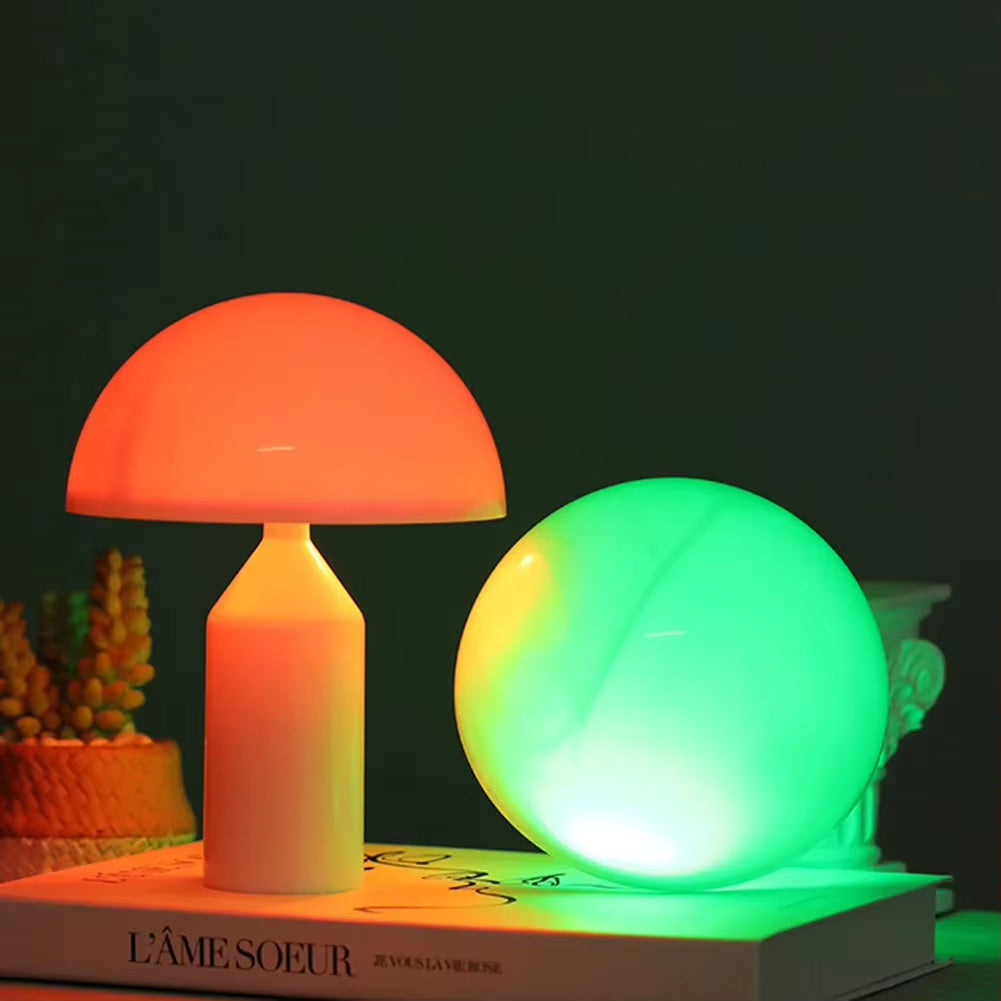 Mushroom Touch Pat Light Brightness Adjustable Nightstand Lighting Lamp Minimalist Battery Operated Bright Bedroom Bedside Decor
