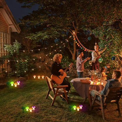 Outdoor Solar Garden Mushroom Lights - Mushroom Solar Lights Garden Stake Led Light Night Flashing Mushrooms Lamp Decor Backyard Path Lights（1-Pack of 3 Orange Mushroom Lights