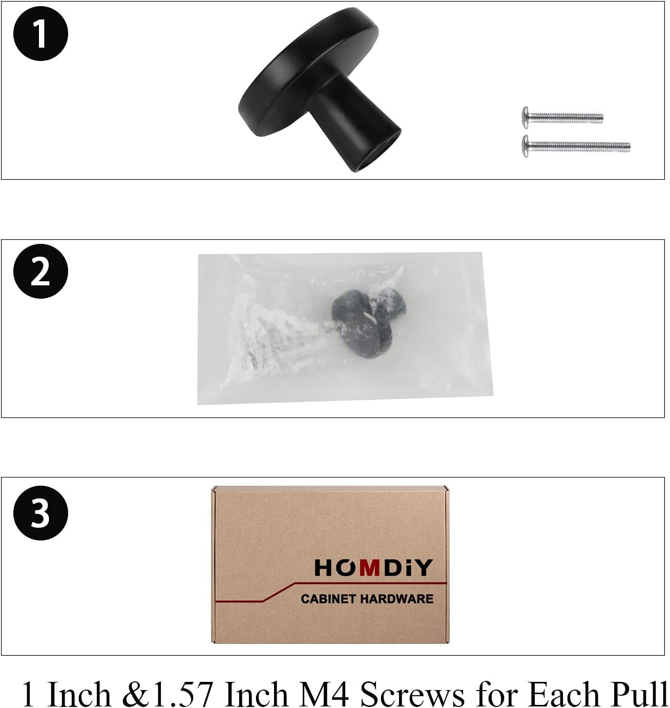 10 Pack Black Cabinet Knobs round Matte Kitchen Handles Zinc Alloy Metal Hardware for Dresser Drawer Desk Cupboard